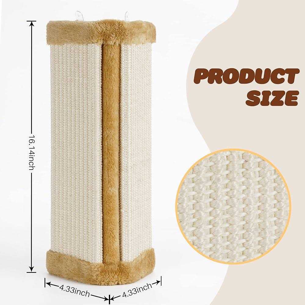 lahas cat wall corner scratcher furniture protector kittens scratch board sisal cat scratching pad wall mounted for indoor ca - Pet Supplies online store