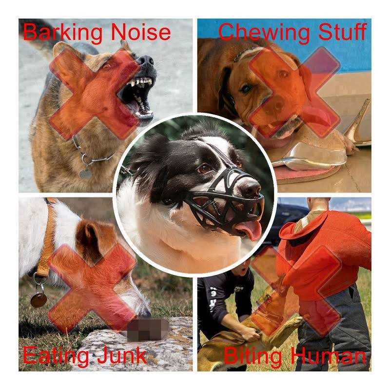 Dog Muzzle Soft Mesh Dog Mouth Cover with Adjustable Strap for Grooming Biting Chewing Barking Training - Pet Supplies online store