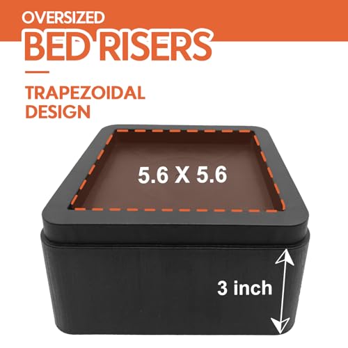 Bed Risers, Oversized Furniture Risers Fit Up to 5.5