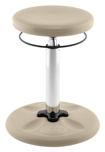 Kore Kids Adjustable Height Standard Wobble Chair - Flexible Seating Stool for Classroom, Elementary School, ADD/ADHD - Assembled in The USA, Black (14in-19in)