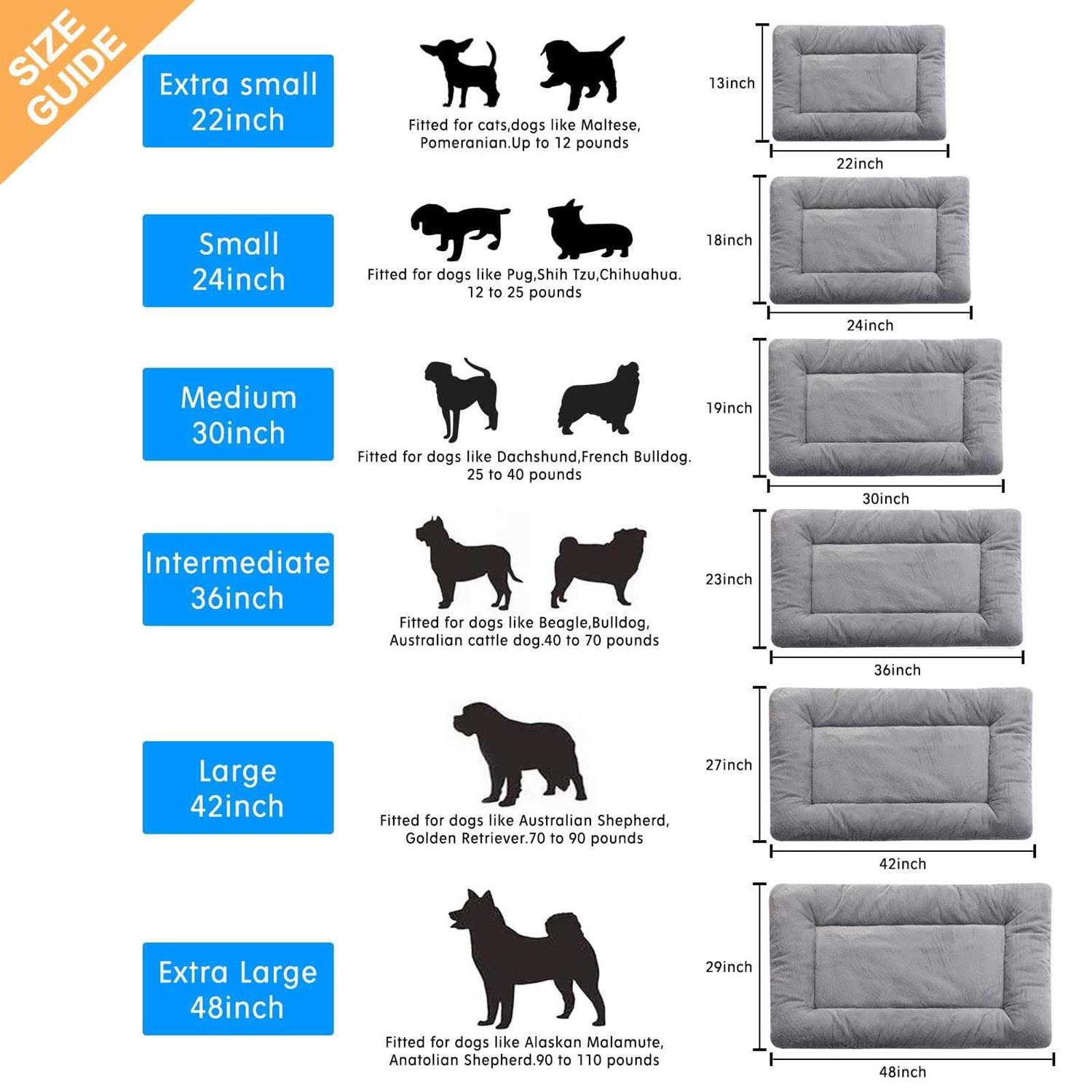 VERZEY Dog Beds Crate Pad Dogs Fit Metal Dog Crates,Ultra Soft Dog Crate Bed Washable & Anti-Slip Kennel Pad for Dogs Cozy Sleeping Mat - Pet Supplies online store