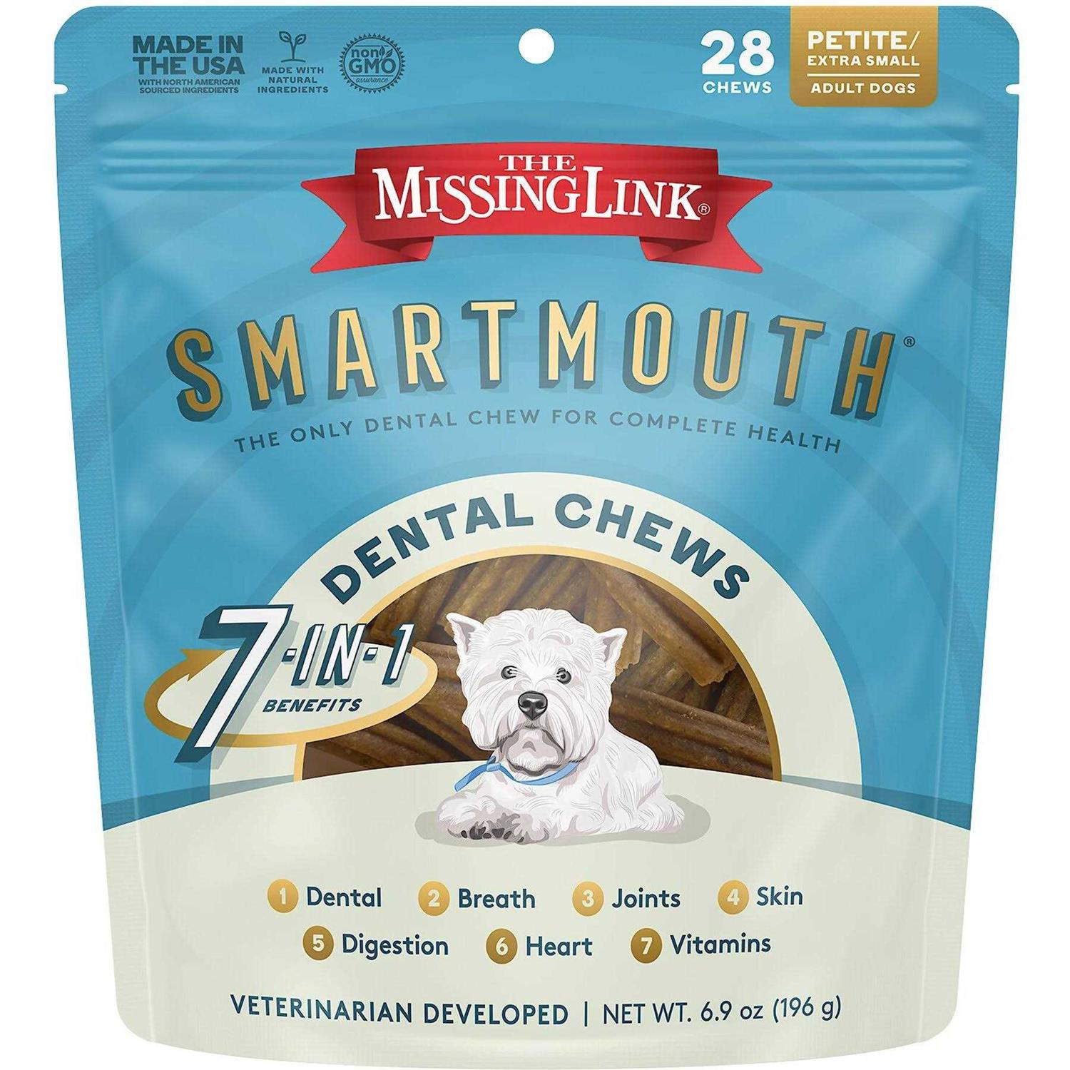 The Missing Link Smartmouth Dental Chews for Dogs - Pet Supplies online store