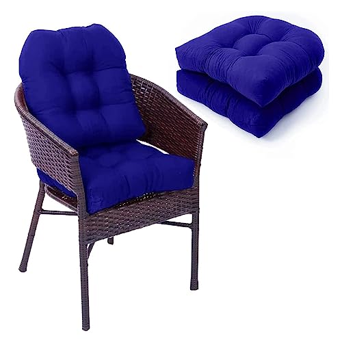 2 Pack Rocking Chair Cushion Set, 48x48cm/19x19in U Shape Cushions for Wicker Chair Seat, Tufted Seat Cushion for Patio Garden Home Office Furniture (Color : Red)