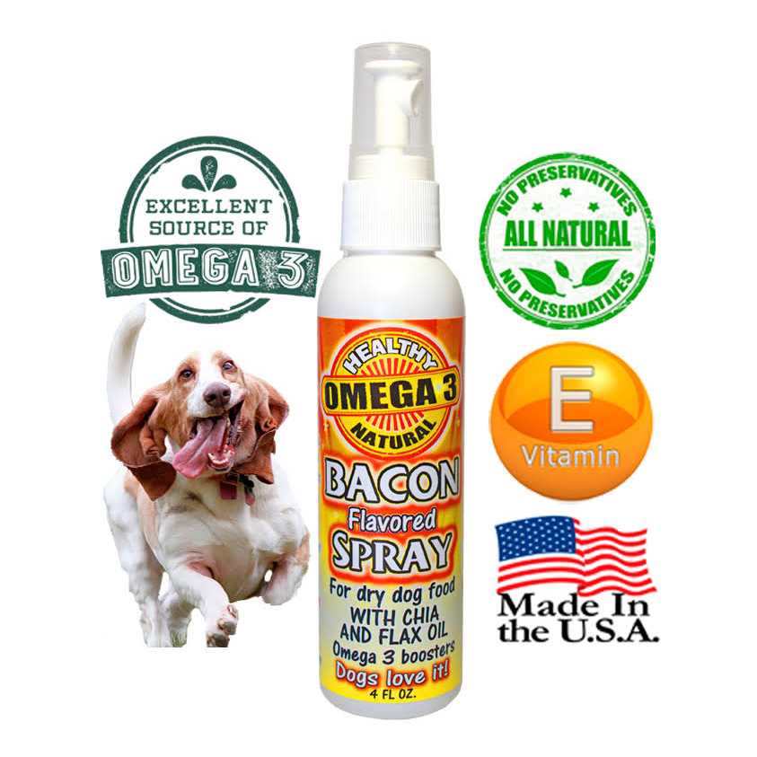 Bacon FLAVORED OMEGA 3 Spray 4 oz - Pet Supplies online store