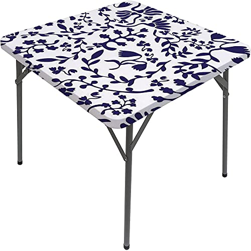 Paisley Square Table Cove, Paisley Style Textures, Elastic Edge, Suitable for Kitchen Party Picnic, Fit for 62