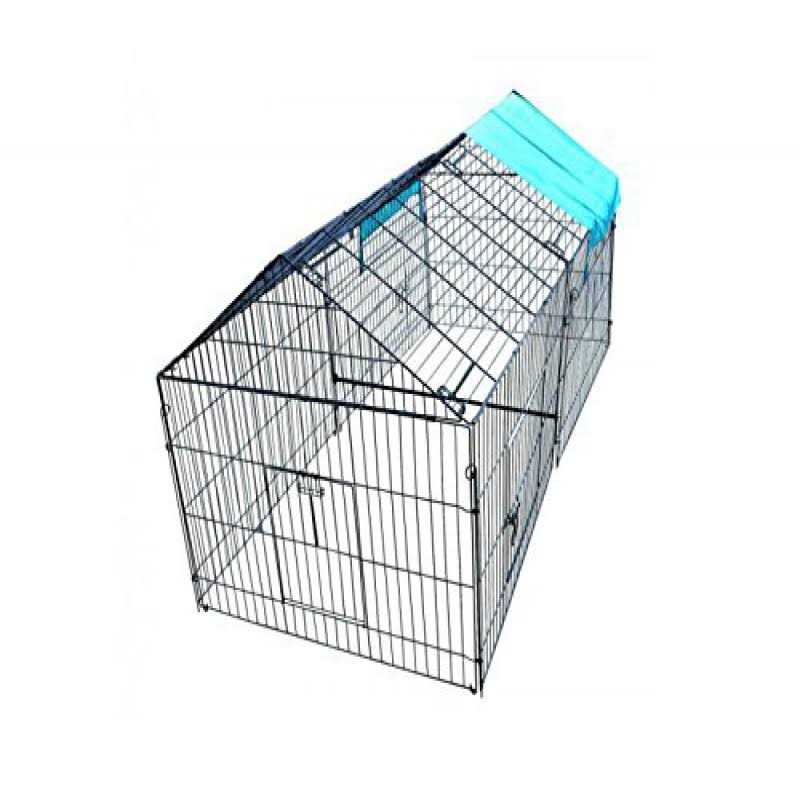 Bestpet 87 x 41Large Metal Chicken Coop Run Enclosure Pen with Waterproof Cover Outdoor Backyard Farm Cage Crate Pet Playpen Exercise Pen - Pet Supplies online store