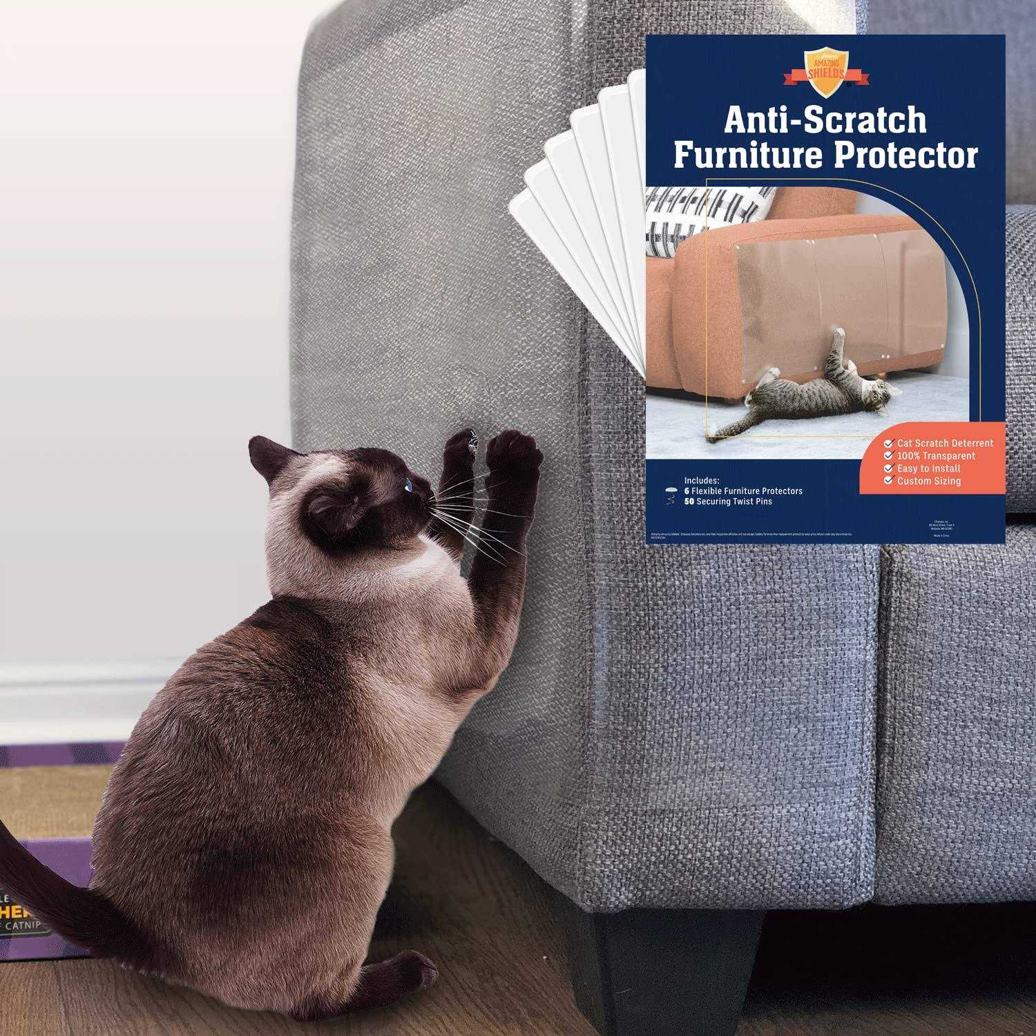 Stelucca Amazing Shields Cat Scratch Deterrent 6-Pack, 17-inch x 12-inch Furniture Protectors from Cats for Couch - Pet Supplies online store