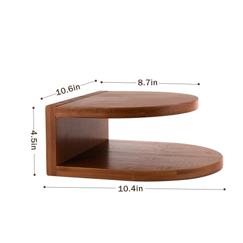 Floating Nightstand Walnut Wood Wooden Shelf Wall Mount - Stylish & Minimalistic Bedside Shelf Hanging Storage Phone Rest Side Table for Bedroom Living Room Office Home Decor (Brown)