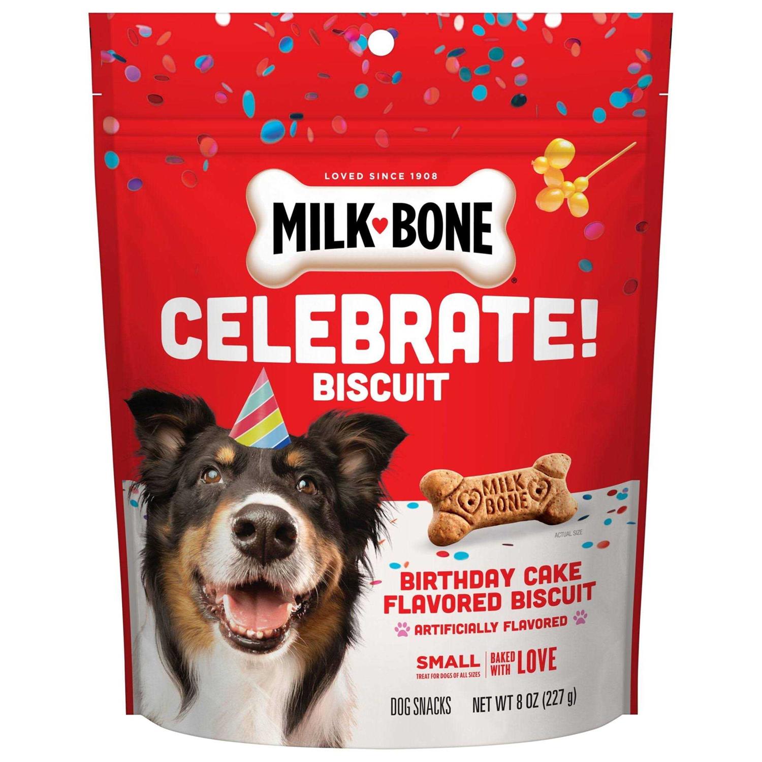Milk-Bone Small Birthday Cake Artificially Flavored Biscuits Dog Treats - Pet Supplies online store
