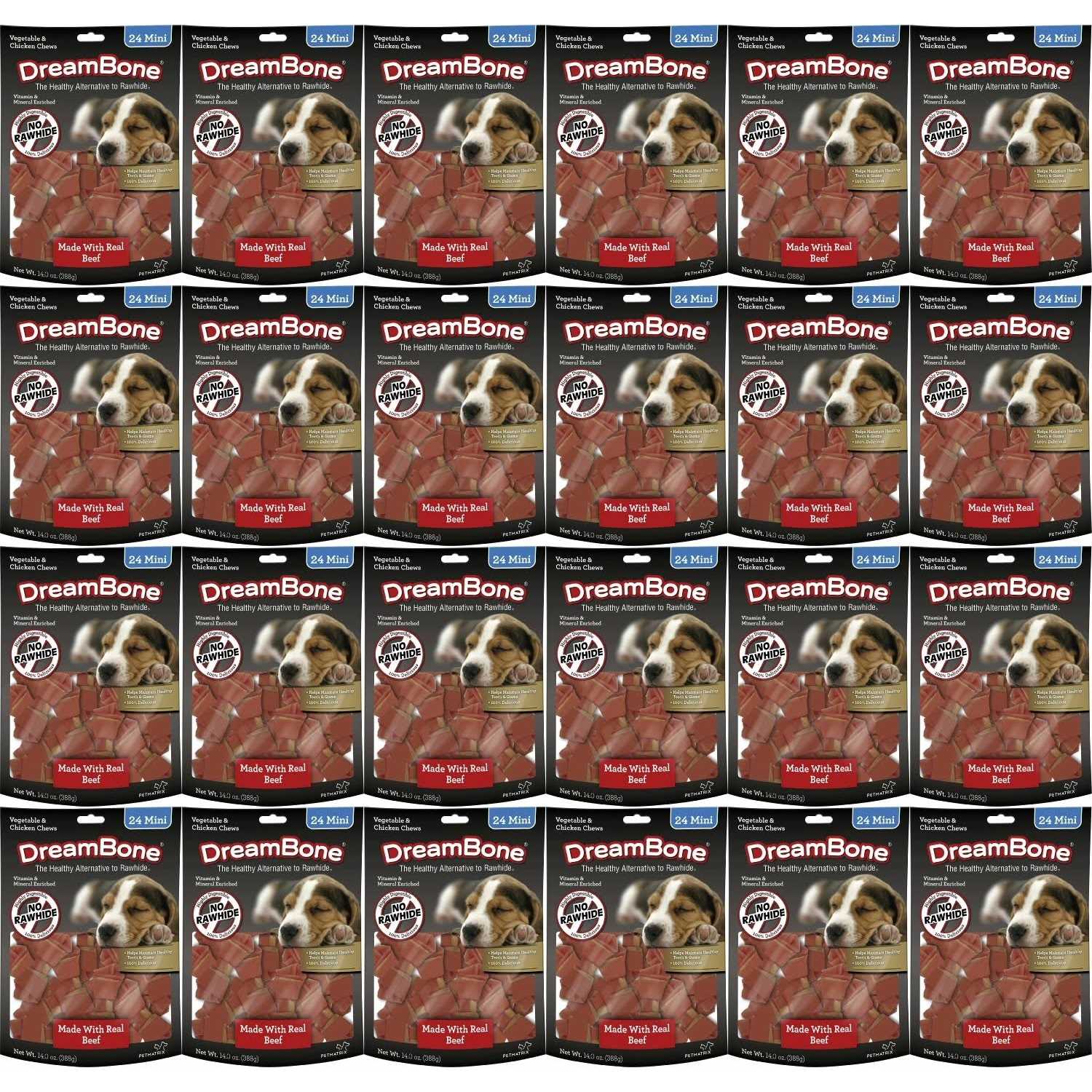 DreamBone Beef Dog Chew, Mini, 24 Pieces/Pack - Pet Supplies online store