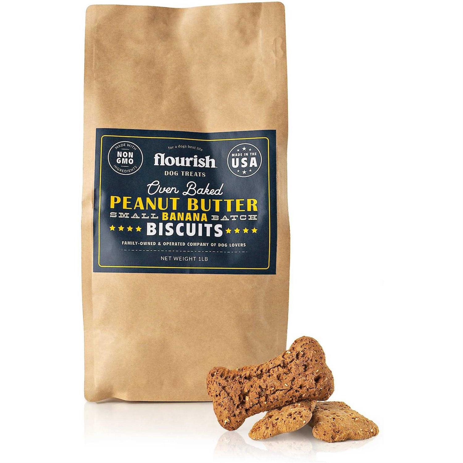 Flourish Peanut Butter Banana Biscuit Dog Treats - Pet Supplies online store
