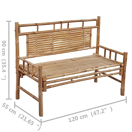 Patio Bench, Shower Bench Patio Chairs Shoe Bench Decorative Bench Suitable for Bedroom Garden Entryway Yard, with Cushion 47.2