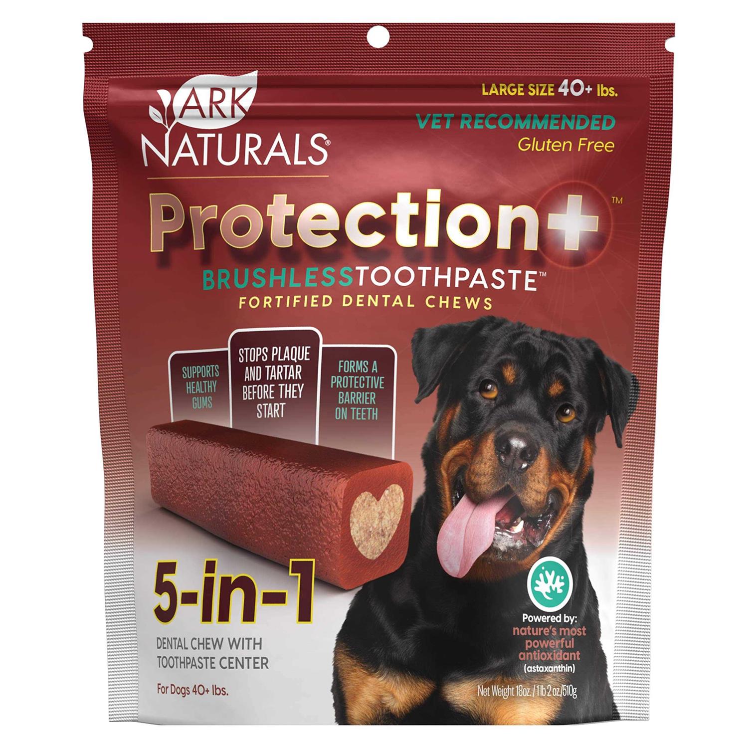 Ark Naturals Protection+ Brushless Toothpaste Dental Chews - Pet Supplies online store