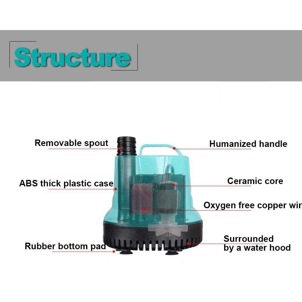 Upettools Submersible Water Pump Ultra Silence Circulation Multifunctional Water Pump with Handle for Pond - Pet Supplies online store