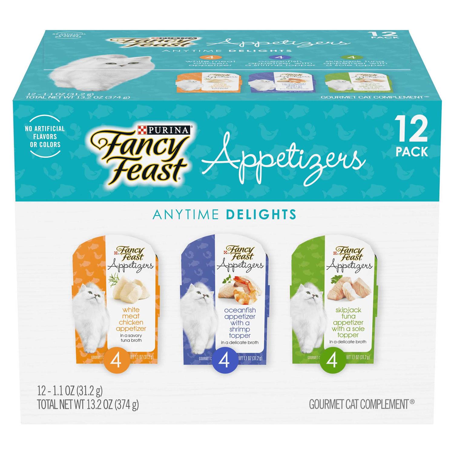 Fancy Feast Appetizers Grain-Free Variety Pack Wet Cat Food - Pet Supplies online store