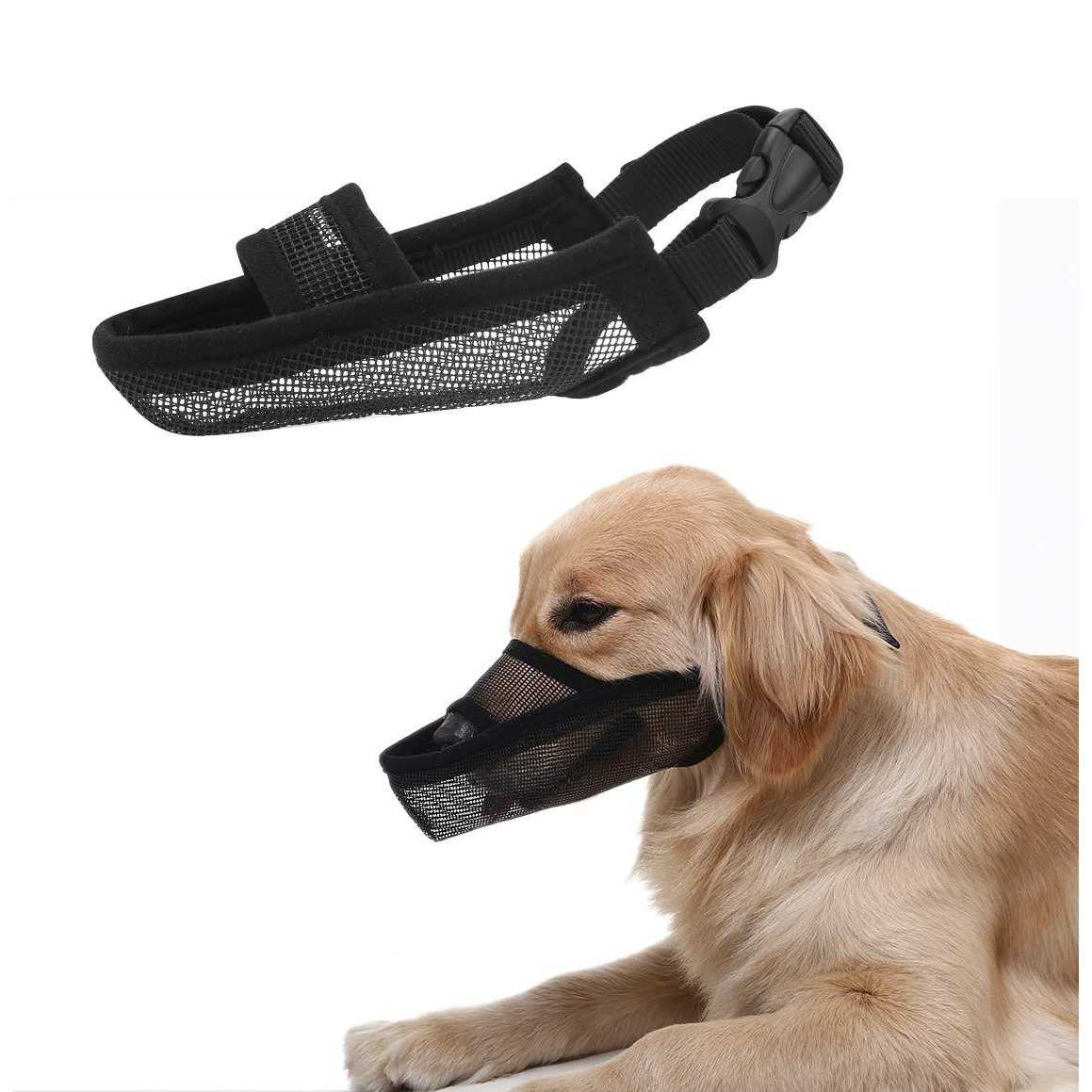 Crazy Felix Nylon Dog Muzzle for Small Medium Large Dogs, Air Mesh Breathable and Drinkable Pet Muzzle for Anti-Biting Anti-Barking Licking - Pet Supplies online store