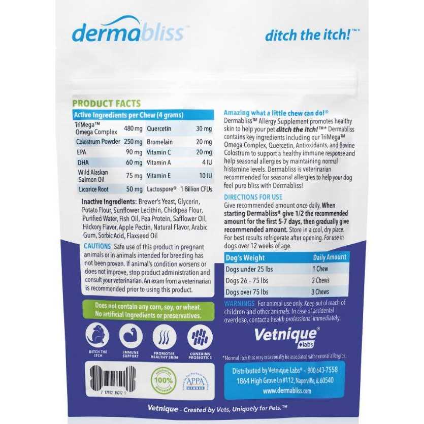 Dermabliss Seasonal Allergy & Immune Soft Chews for Dogs - Pet Supplies online store