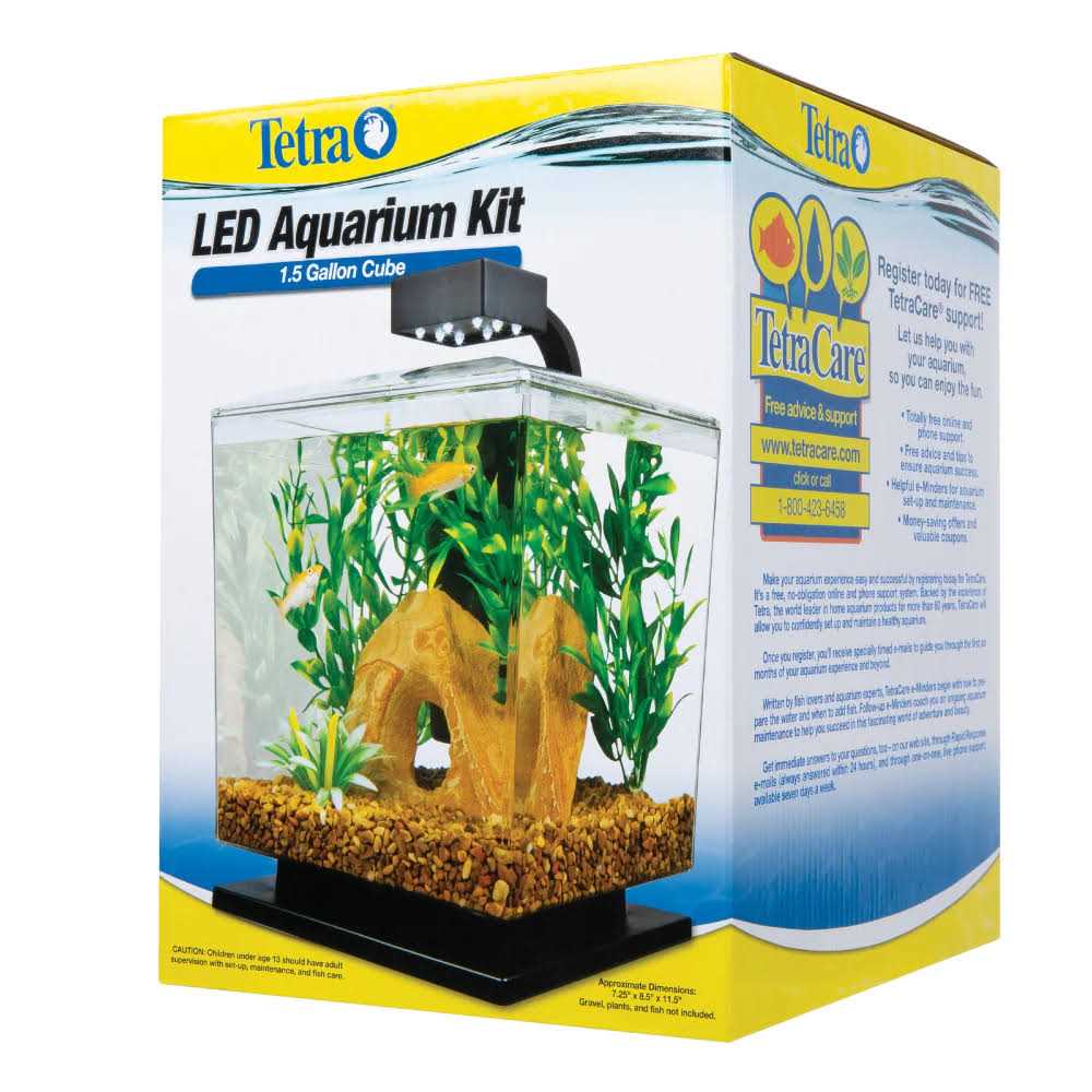 Tetra LED 1.5 Gallon Cube with Whisper Filtration - Pet Supplies online store