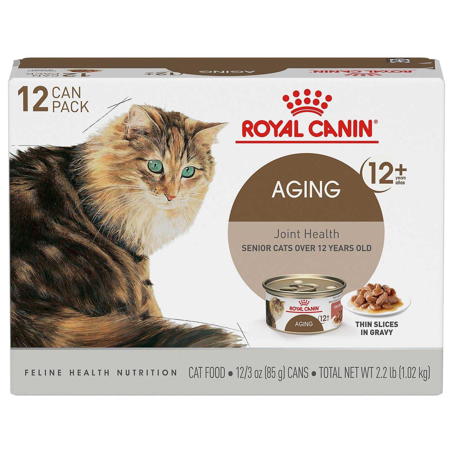 Royal Canin Aging 12+ Thin Slices in Gravy Canned Cat Food - Pet Supplies online store