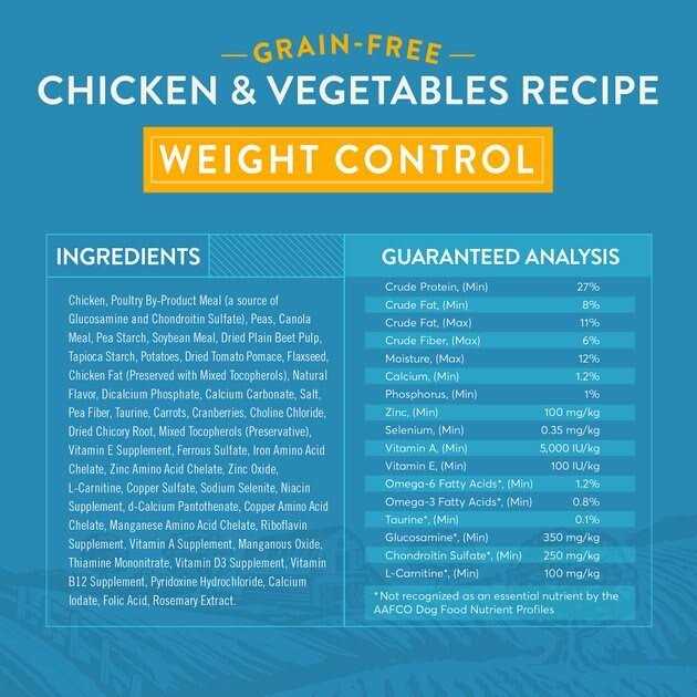 True Acre Foods Weight Control Chicken & Vegetables Recipes Grain-Free Dry Dog Food - Pet Supplies online store