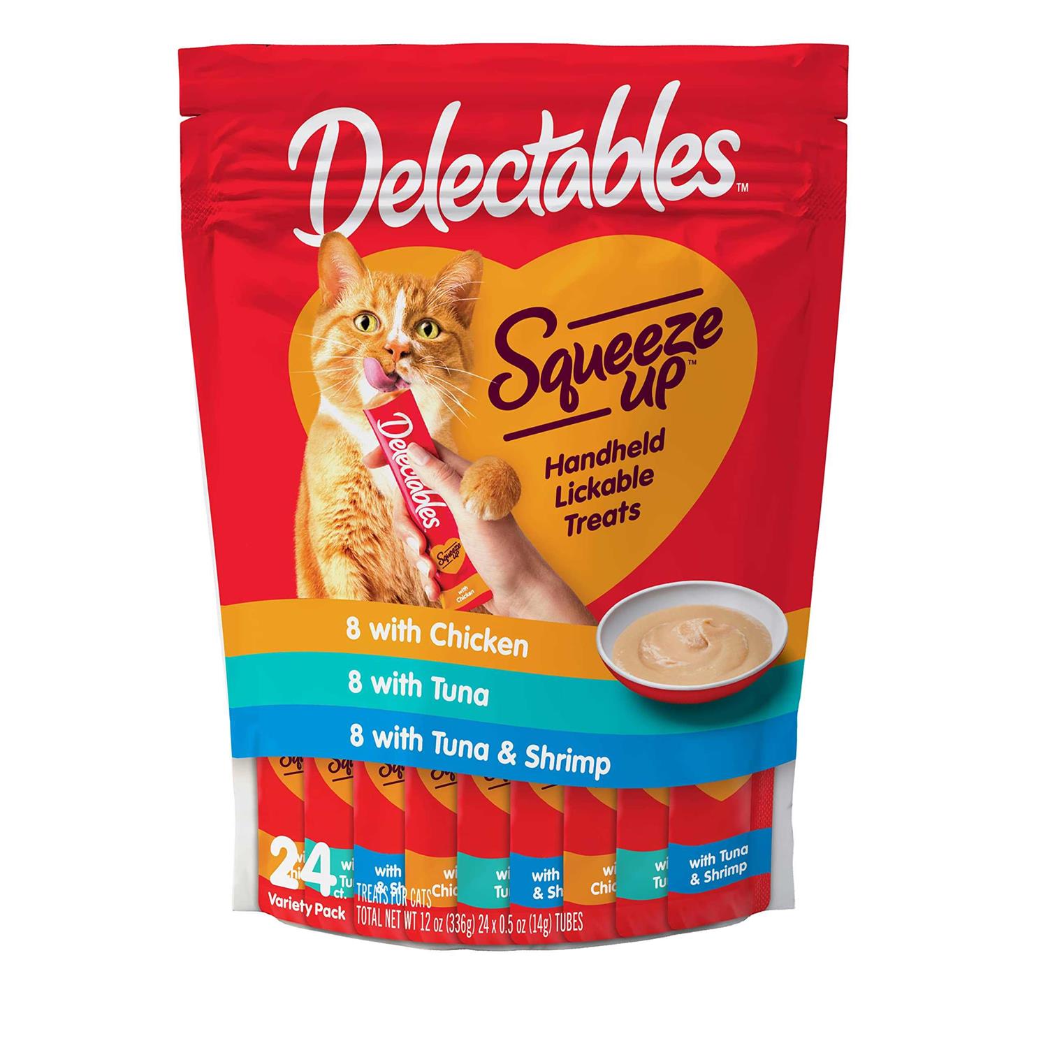 Hartz Delectables Squeeze Up Variety Pack Interactive Lickable Wet Cat Treat - Pet Supplies online store