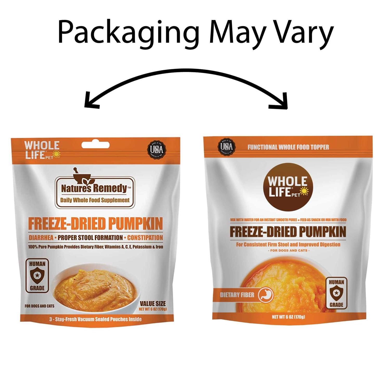 Whole Life Pet Human Grade Freeze Dried Instant Pumpkin Powder for Dogs & Cats - Pet Supplies online store