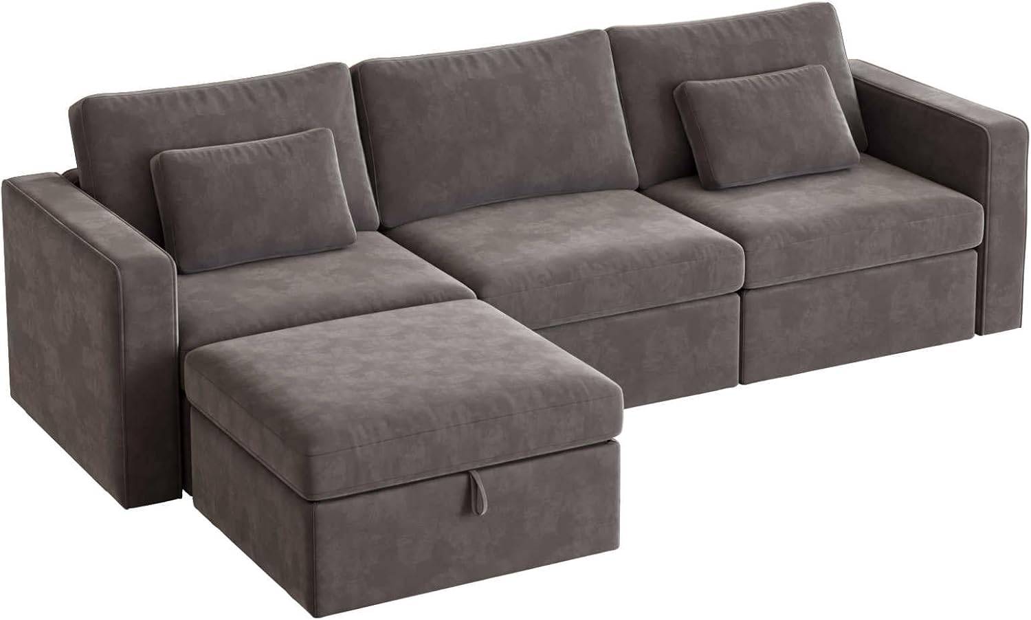 Luxury Velvet Modular Sectional Sofa Set L-Shaped Convertible Couch with Cushions for Living Room,Versatile U-Shaped Layout,Plush Comfort and Modern Design Furniture,Perfect for Home or Patio
