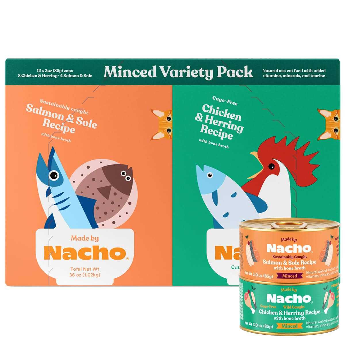 Made by Nacho Cage-Free Turkey & Turkey Liver Recipe Minced Wet Cat Food - Pet Supplies online store