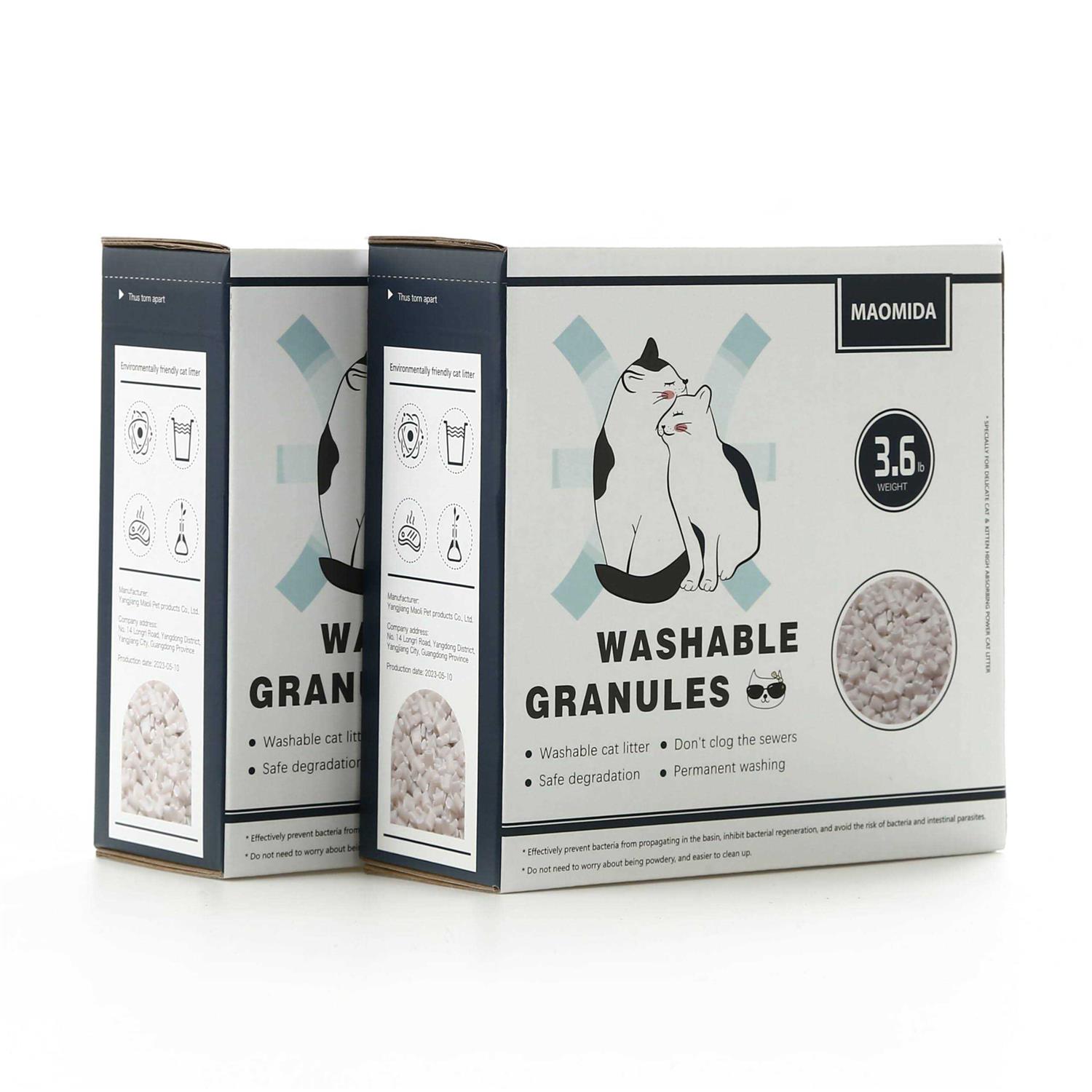 Cat Litter Box Washable Granules Refills. Compatible to Cat Genie Refills. Great for Cat Toilet Training kit. Compostable and Flushable. 7.2lbs - Pet Supplies online store