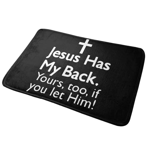 Jesus Has My Back Your Too Ultra Soft Area Rug for Living Room Indoor Decoration Non Slip Carpet Bedroom Mat Nursery Office Home Decor