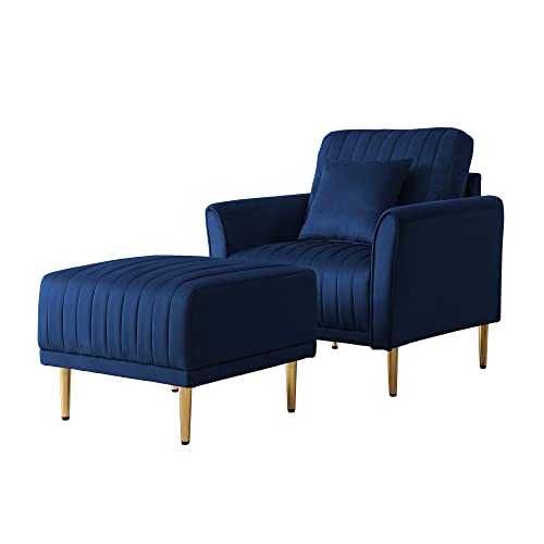 Modern Velvet Fabric Modular Sectional Sofas, mid-Century Style Channel Tufted Couch Sofa Set, Including 3 Seater Sofa, loveseat, Armchair and Ottoman (Purple, Loveseat + Loveseat)