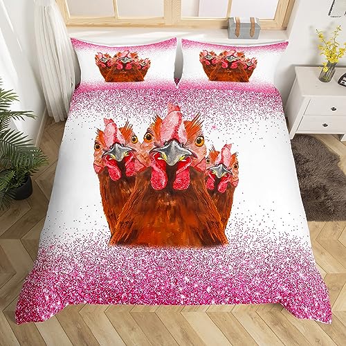 Princess Style Duvet Cover,Children Pink Luxury Bedding Set,Carriage Comforter Cover for Girls Kids Room Decor,Women Cute Cartoon Lightweight Bedspread Cover Queen Size with 2 Pillow Cases