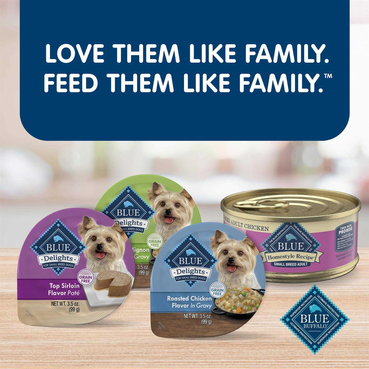 Blue Buffalo Delights Pate Style Grain-Free Chicken Prime Rib & NY Strip Variety Pack Adult Small Breed Wet Dog Food - Pet Supplies online store