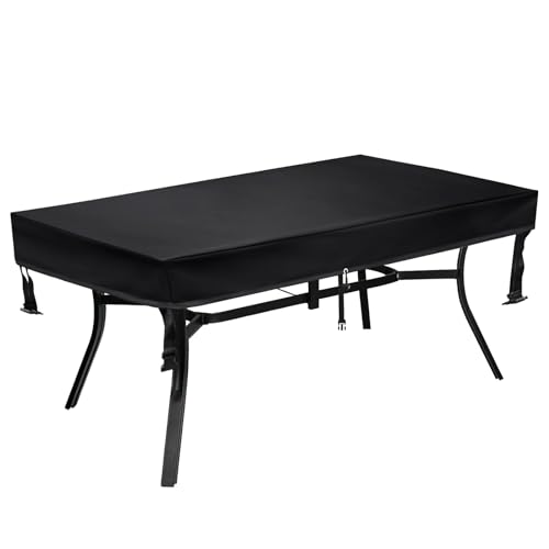 Outdoor Patio Table Cover Rectangle, Waterproof Outdoor Patio Furniture Cover for Tables 85x40x6 Inch