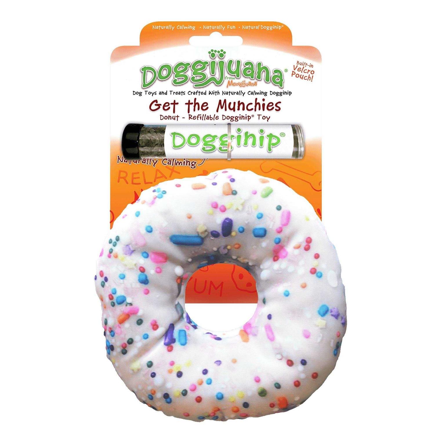 Doggijuana Get the Munchies Refillable Donut Dog Toy - Pet Supplies online store