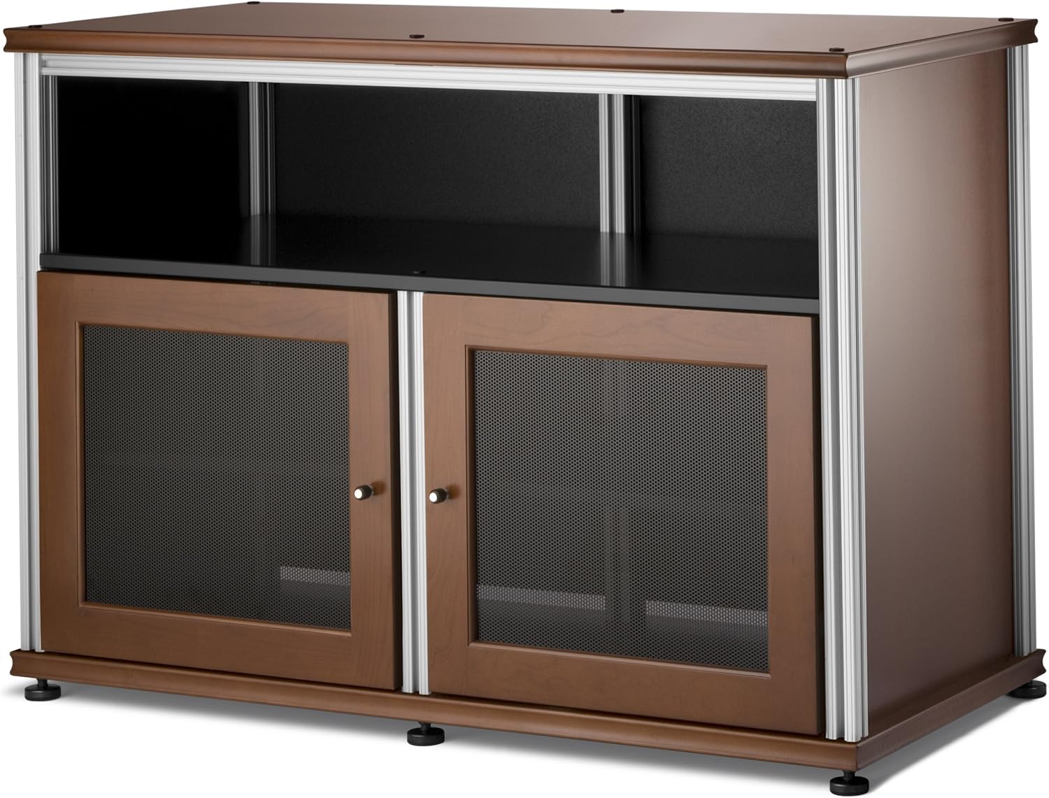 Salamander Synergy 329 A/V Cabinet w/Two Doors & Center Channel Shelf (Cherry/Silver)