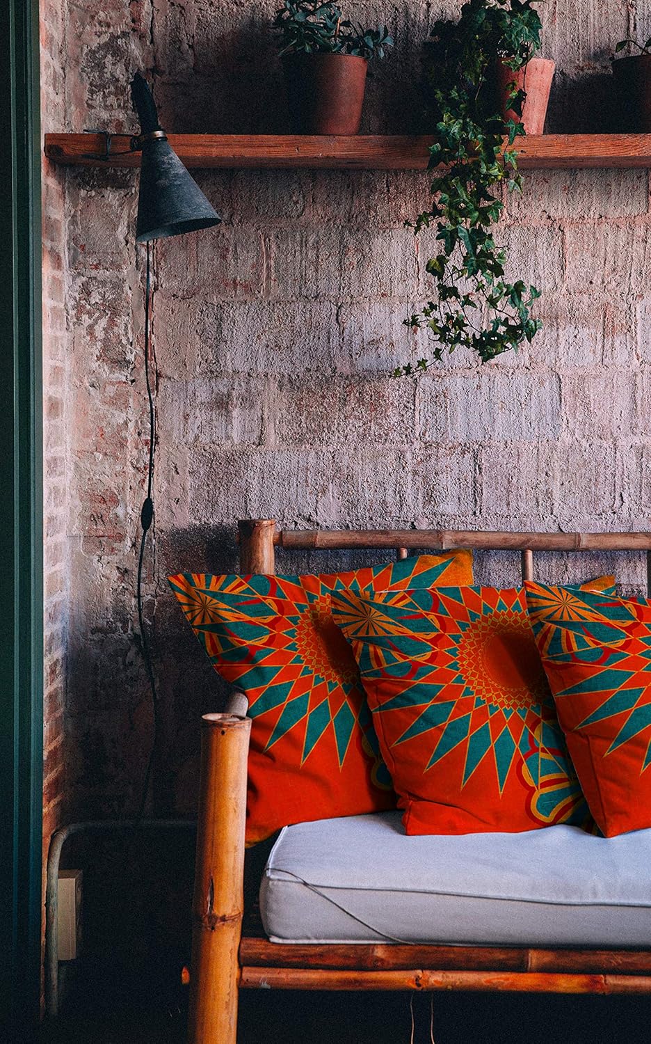 Boho Pillow Covers - Set of 2-18 Inch Indoor/Outdoor Moroccan Bohemian Throw Pillow (18X18 Cover only)