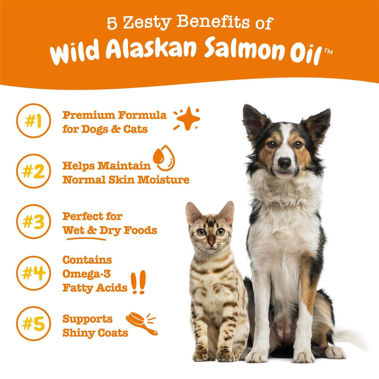 Zesty Paws Wild Alaskan Salmon Oil for Cats & Dogs - Pet Supplies online store