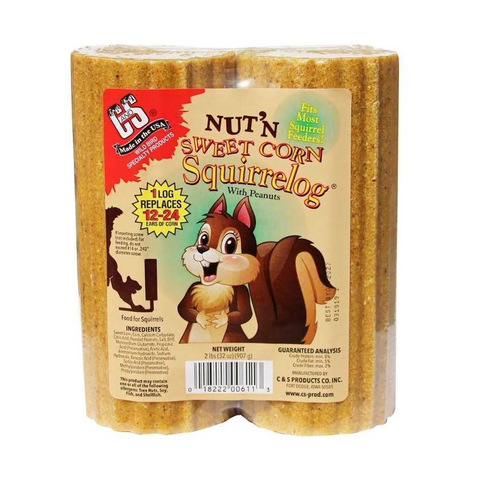 C&S Nut N Sweet Corn Squirrelog - Pet Supplies online store