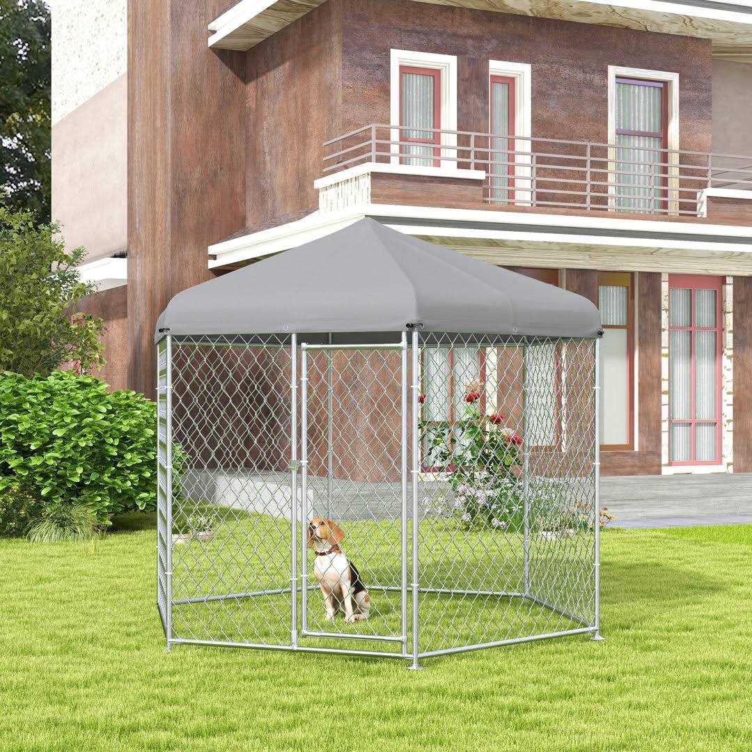 212 Main PawHut Dog Kennel Outdoor Large-Sized Dogs with Waterproof UV Resistant Roof - Pet Supplies online store