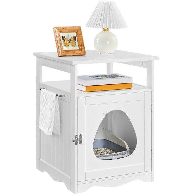 Yaheetech Box Furniture with Open Shelf Cat Litter Box - Pet Supplies online store