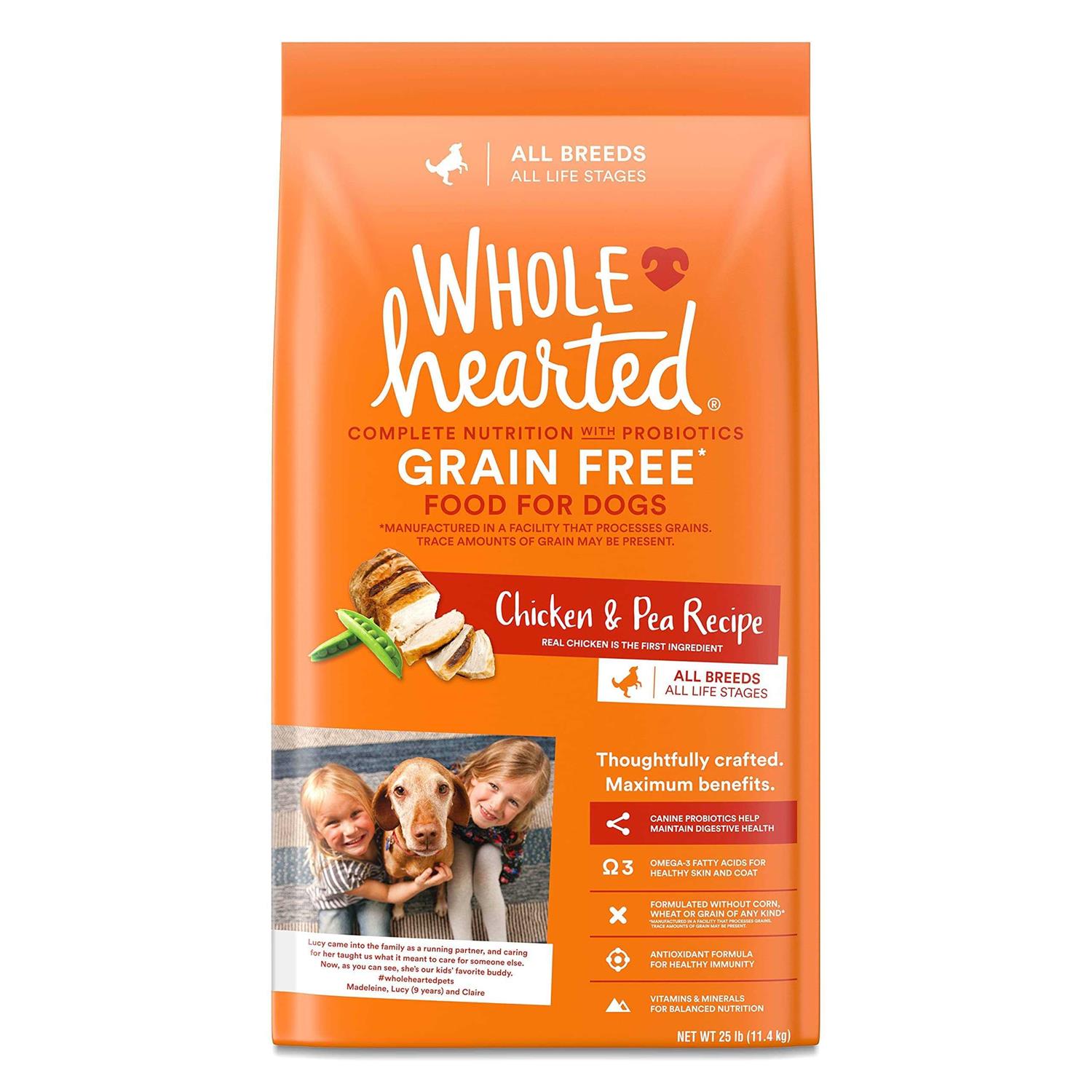 WholeHearted Grain Free Breed Chicken & Pea Recipe Dry Dog Food - Pet Supplies online store