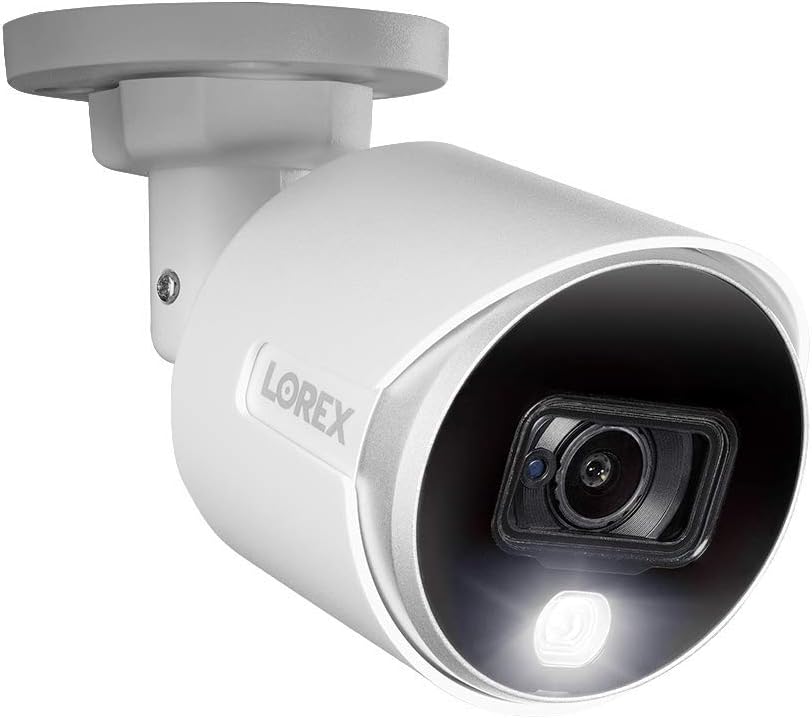 Lorex Indoor/Outdoor 4K Analog Security Camera, Add-On Bullet Camera for Wired Surveillance System, Active Deterrence and Color Night Vision, 1 Bullet Camera [CAMERA ONLY]