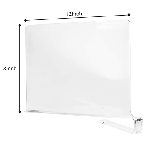 Shelf Dividers for Closet Organization- Clear Shelf Dividers for Closets-Acrylic Shelf Dividers- Closet Dividers for Shelves- Closet Shelf Divider for Bedroom-Kitchen-Office- Purse Divider