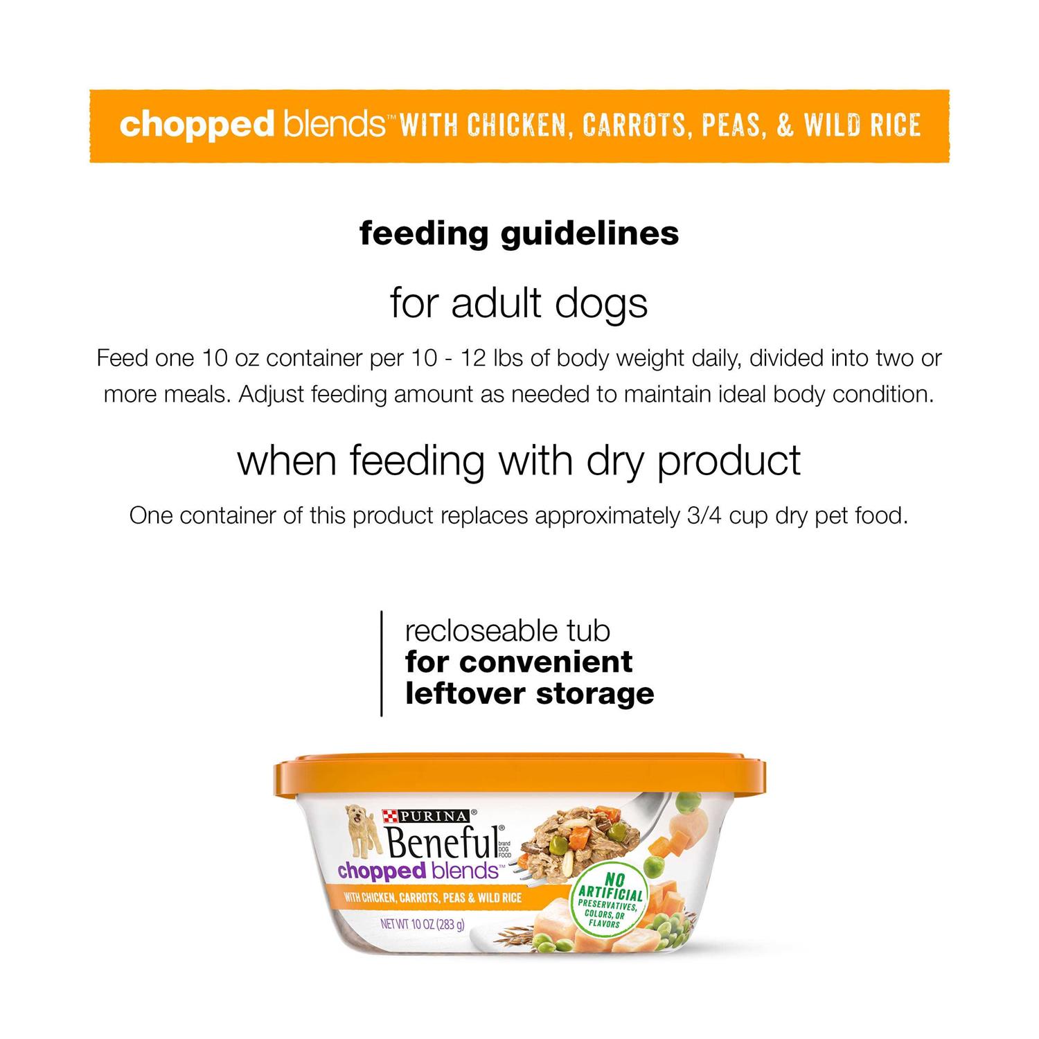 Purina Beneful Chopped Blends with Chicken Carrots Peas & Wild Rice Wet Dog Food - Pet Supplies online store