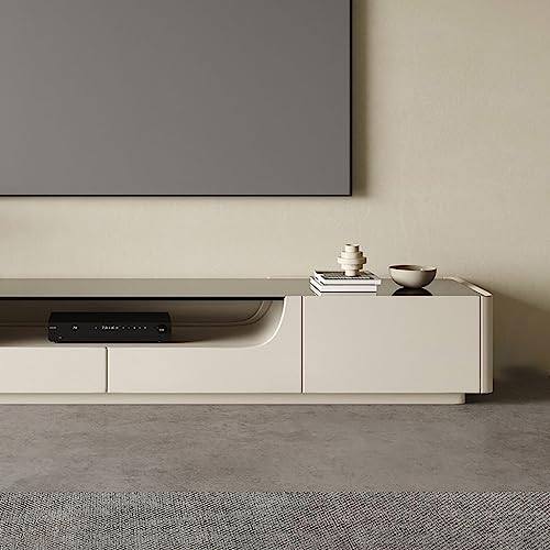Tv Stand Tv Table Stand Home Multi-functional Cream Style TV Cabinet Simple Modern Locker Living Room Tempered Glass Countertop TV Cabinet Tv Stands for Living Room