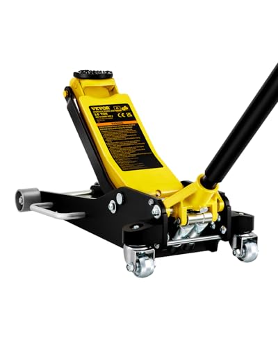 VEVOR 3 Ton Low Profile , Aluminum and Steel Racing Floor Jack with Dual Pistons Quick Lift Pump for Sport Utility Vehicle, Lifting Range 3-6/11