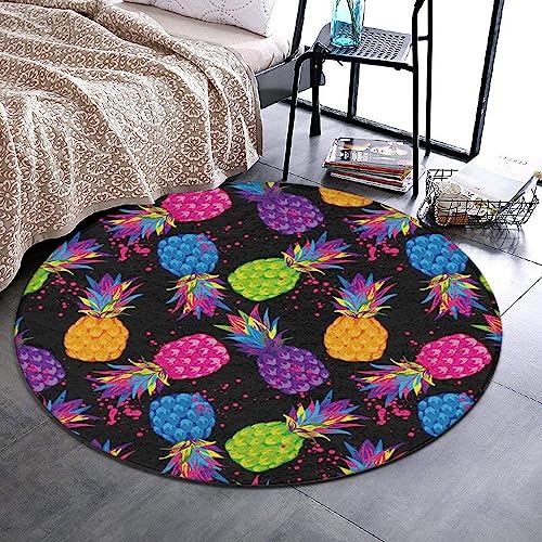 Highly Premium Quality Floor Mat, Large Round Area Rug, Office Chair Decor Mat for Carpet & Hardwood Floors Compatible with Cute Cartoon Dinosaurs 24inch(60cm)