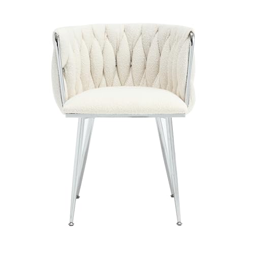 Set of 2 Chic and Comfortable Velvet Accent Chairs with Metal Feet Boucle Perfect for Living Room or Bedroom Sturdy and Durable Construction High Backrest Cozy Armrest Light Blue