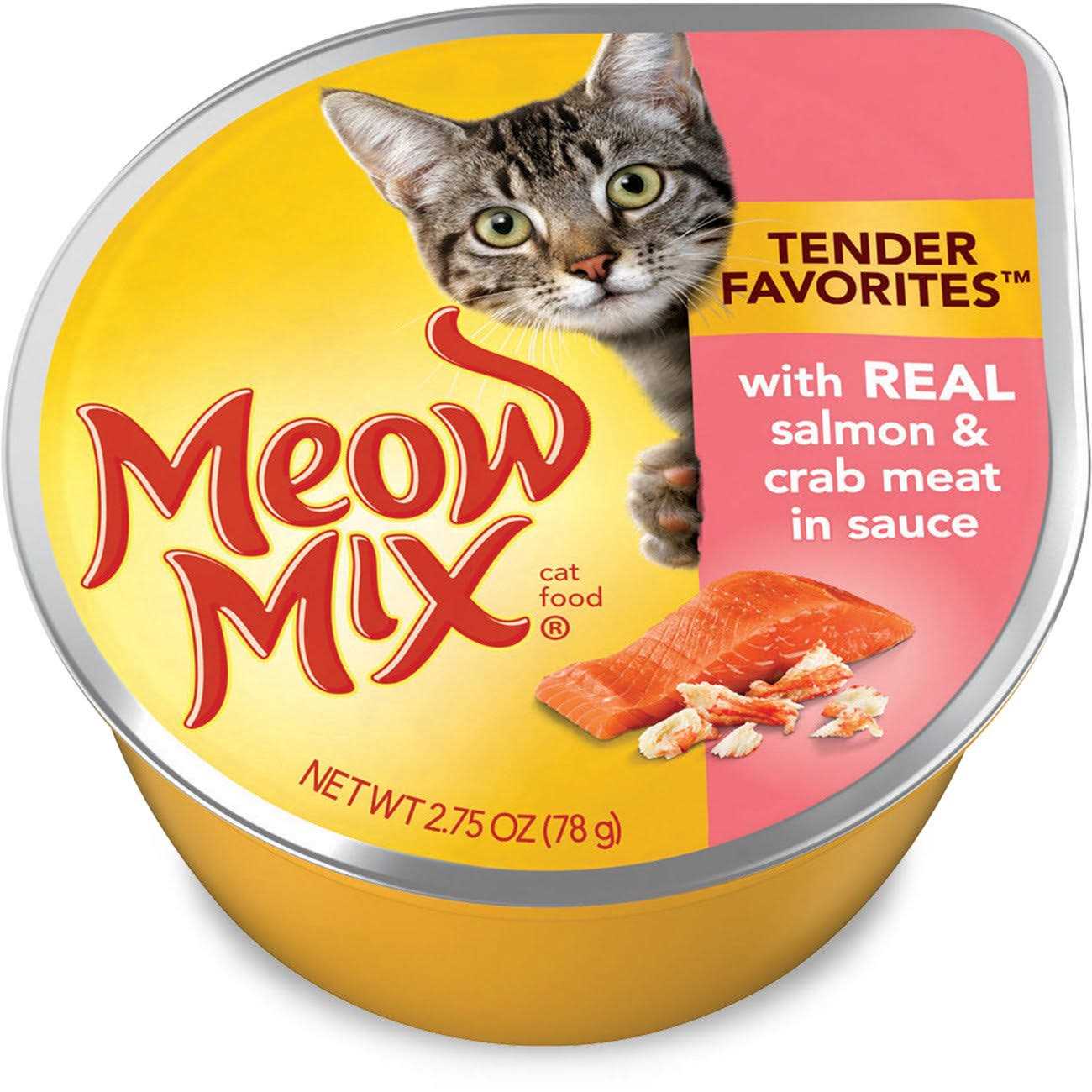 Meow Mix Tender Favorites with Real Salmon & Crab in Sauce Wet Cat Food - Pet Supplies online store